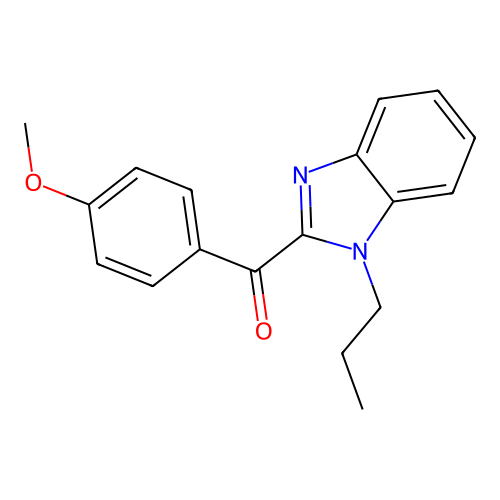 (4-methoxyphenyl)(1-propyl-1H-benzimidazol-2-yl)methanone structure