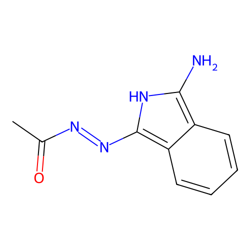 N-[(3-amino-2H-isoindol-1-yl)imino]acetamide structure
