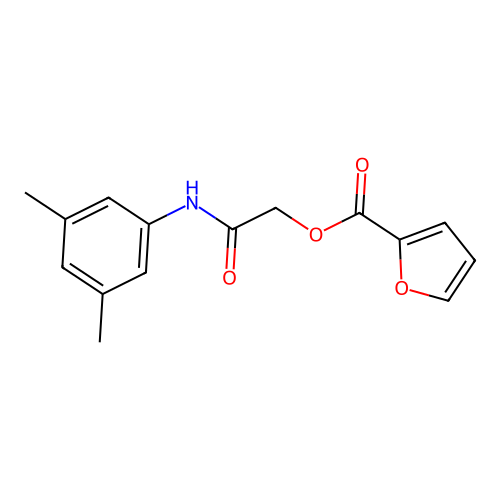 2-[(3,5-Dimethylphenyl)amino]-2-oxoethyl furan-2-carboxylate structure