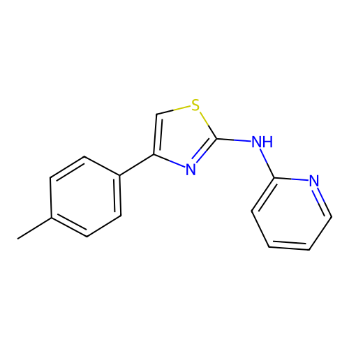 N-[4-(4-methylphenyl)-1,3-thiazol-2-yl]pyridin-2-amine structure