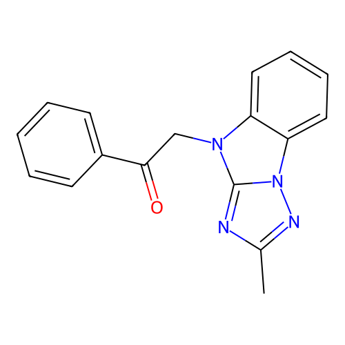 2-(2-Methyl-[1,2,4]triazolo[1,5-a]benzimidazol-4-yl)-1-phenylethanone structure