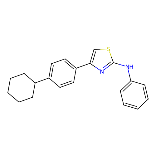 4-(4-cyclohexylphenyl)-N-phenyl-1,3-thiazol-2-amine structure