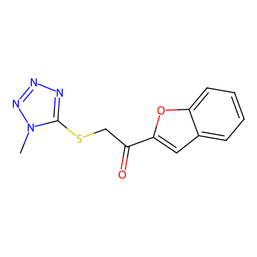 1-(1-Benzofuran-2-yl)-2-(1-methyltetrazol-5-yl)sulfanylethanone structure