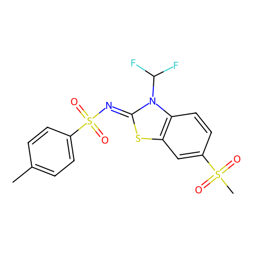 C16H14F2N2O4S3 structure