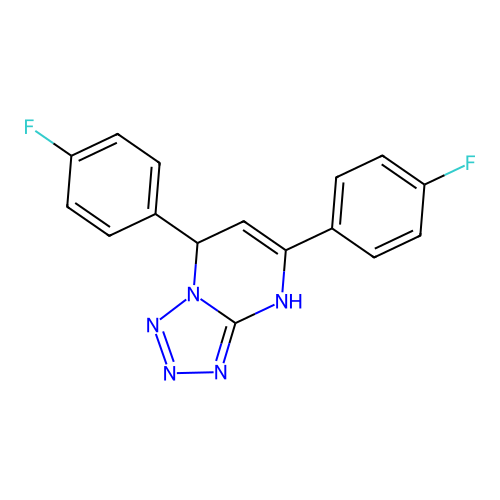 5,7-Bis(4-fluorophenyl)-4,7-dihydrotetrazolo[1,5-a]pyrimidine structure