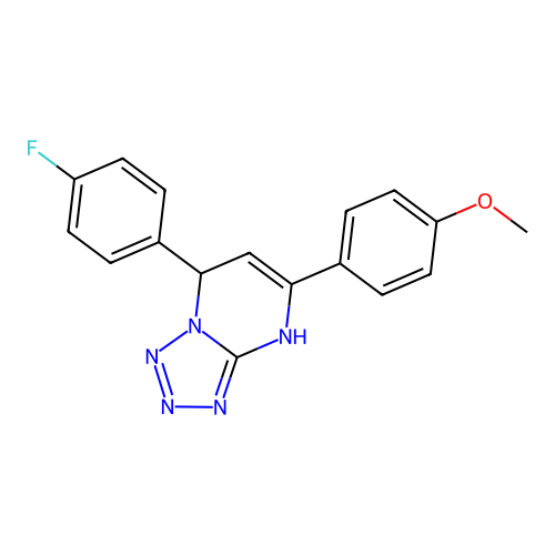 7-(4-Fluorophenyl)-5-(4-methoxyphenyl)-4,7-dihydrotetrazolo[1,5-a]pyrimidine structure