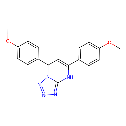 5,7-Bis(4-methoxyphenyl)-4,7-dihydrotetrazolo[1,5-a]pyrimidine structure