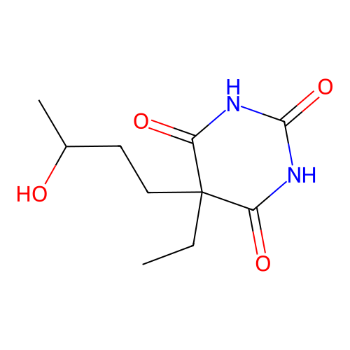 5-Ethyl-5-(3-hydroxybutyl)-1,3-diazinane-2,4,6-trione structure