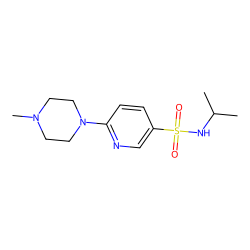 N-isopropyl-6-(4-methyl-1-piperazinyl)-3-pyridinesulfonamide structure