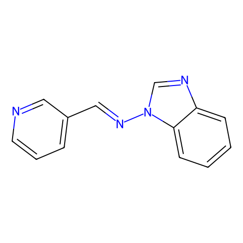 N-[(E)-pyridin-3-ylmethylidene]-1H-benzimidazol-1-amine structure