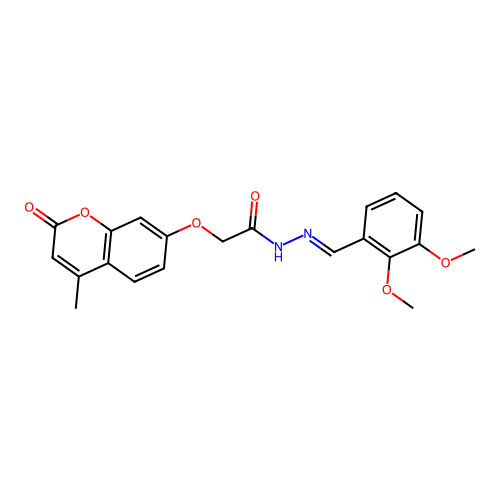 N'-[(E)-(2,3-dimethoxyphenyl)methylidene]-2-[(4-methyl-2-oxo-2H-chromen-7-yl)oxy]acetohydrazide structure