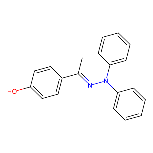 4-[C-methyl-N-(N-phenylanilino)carbonimidoyl]phenol structure