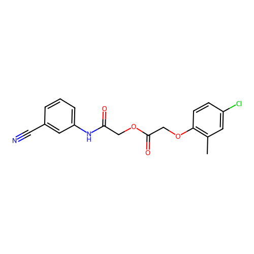 [2-(3-Cyanoanilino)-2-oxoethyl] 2-(4-chloro-2-methylphenoxy)acetate structure