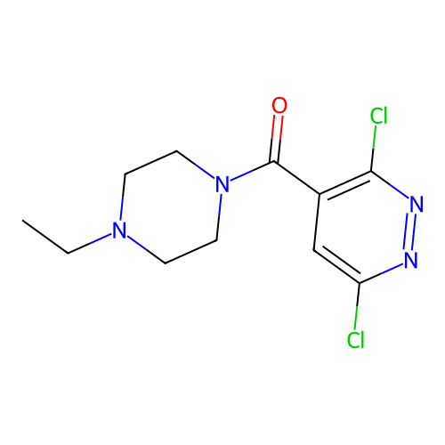 3,6-Dichloro-4-(4-ethylpiperazine-1-carbonyl)pyridazine structure