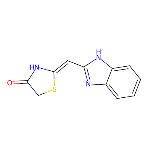 (2Z)-2-(1H-benzimidazol-2-ylmethylidene)-1,3-thiazolidin-4-one structure