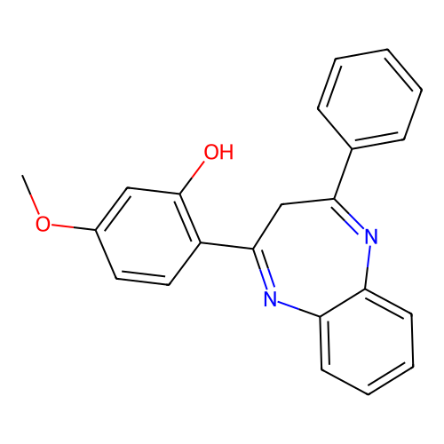 5-methoxy-2-(4-phenyl-3H-1,5-benzodiazepin-2-yl)phenol structure