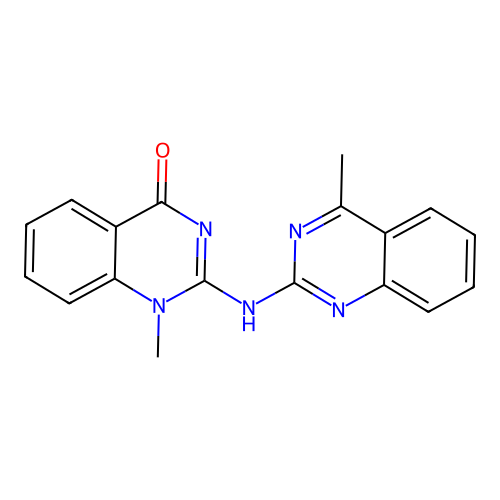 1-methyl-2-((4-methylquinazolin-2-yl)amino)quinazolin-4(1H)-one structure