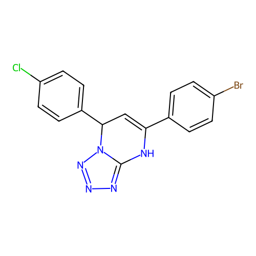5-(4-Bromophenyl)-7-(4-chlorophenyl)-4,7-dihydrotetrazolo[1,5-a]pyrimidine structure
