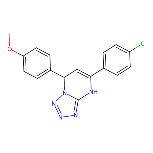 5-(4-Chlorophenyl)-7-(4-methoxyphenyl)-4,7-dihydrotetrazolo[1,5-a]pyrimidine structure