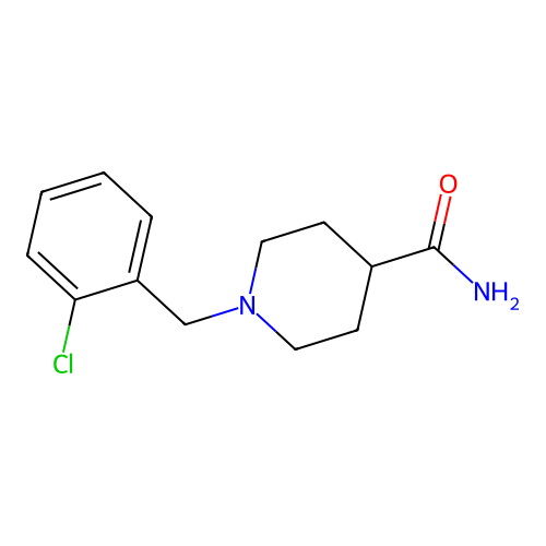 1-(2-Chlorobenzyl)-4-piperidinecarboxamide structure