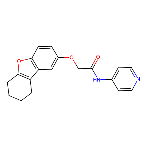 N-4-pyridinyl-2-(6,7,8,9-tetrahydrodibenzo[b,d]furan-2-yloxy)acetamide structure