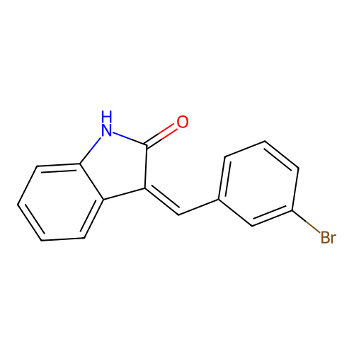 3-[(3-bromophenyl)methylidene]-1H-indol-2-one structure