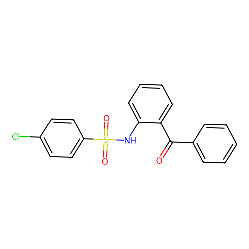 N-(2-benzoylphenyl)-4-chlorobenzenesulfonamide structure