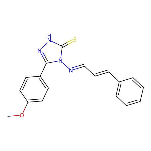 5-(4-METHOXYPHENYL)-4-((3-PH-2-PROPENYLIDENE)AMINO)-4H-1,2,4-TRIAZOLE-3-THIOL structure