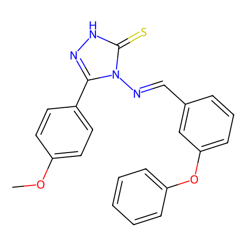 5-(4-methoxyphenyl)-4-[(3-phenoxybenzylidene)amino]-4H-1,2,4-triazole-3-thiol structure