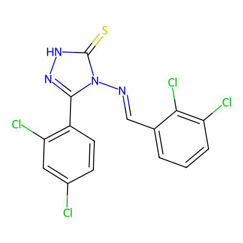C15H8Cl4N4S structure