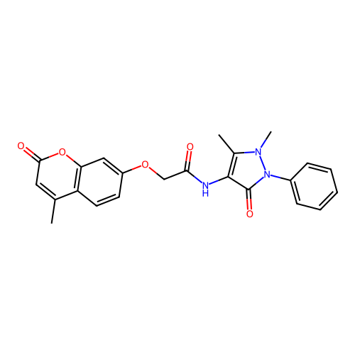N-(1,5-dimethyl-3-oxo-2-phenyl-2,3-dihydro-1H-pyrazol-4-yl)-2-((4-methyl-2-oxo-2H-chromen-7-yl)oxy)acetamide structure