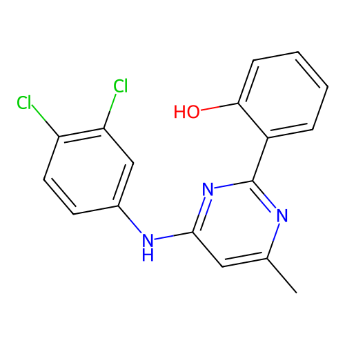 2-{4-[(3,4-Dichlorophenyl)amino]-6-methylpyrimidin-2-yl}phenol structure