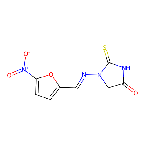 Hydantoin, 1-(5-nitrofurfurylideneamino)-2-thio- structure