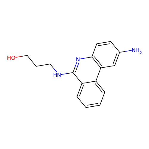 3-[(2-Aminophenanthridin-6-yl)amino]propan-1-ol structure