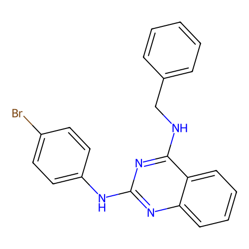 N~4~-benzyl-N~2~-(4-bromophenyl)quinazoline-2,4-diamine structure