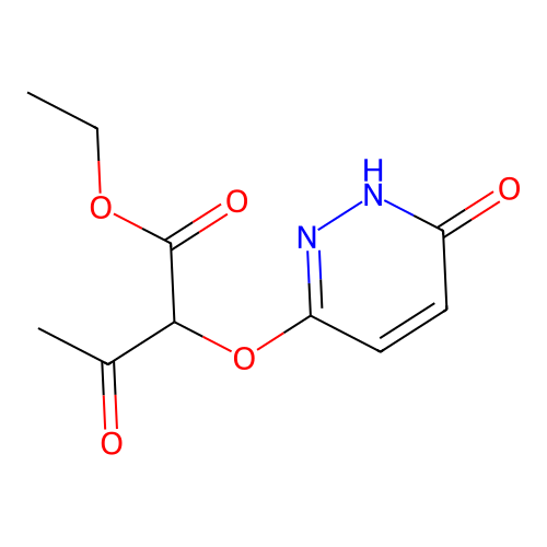Ethyl 2-[(6-hydroxypyridazin-3-yl)oxy]-3-oxobutanoate structure