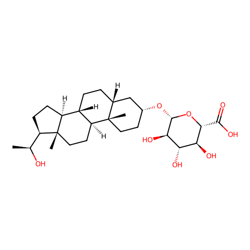 Pregnanediol-3 alpha-glucuronide structure