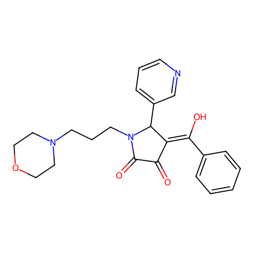 4-benzoyl-3-hydroxy-1-(3-morpholinopropyl)-5-(pyridin-3-yl)-1H-pyrrol-2(5H)-one structure