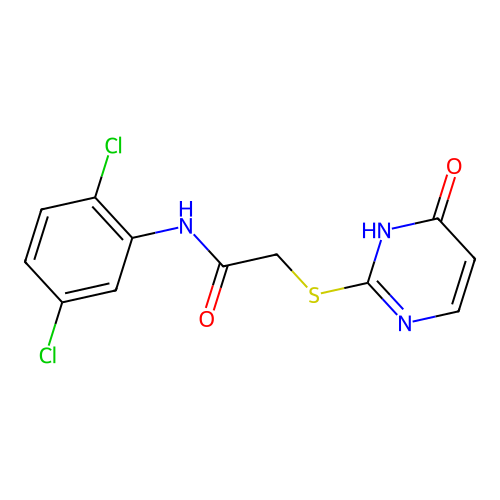 N-(2,5-dichlorophenyl)-2-[(4-hydroxypyrimidin-2-yl)sulfanyl]acetamide structure