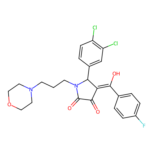 5-(3,4-dichlorophenyl)-4-(4-fluorobenzoyl)-3-hydroxy-1-[3-(morpholin-4-yl)propyl]-2,5-dihydro-1H-pyrrol-2-one structure
