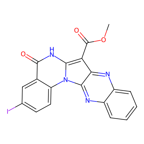 C19H11IN4O3 structure