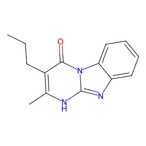 2-methyl-3-propylpyrimido[1,2-a]benzimidazol-4(1H)-one structure