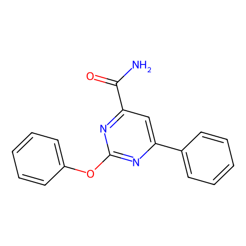 2-苯氧基-6-苯基嘧啶-4-甲酰胺 structure