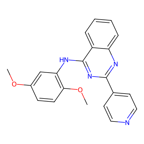 N-(2,5-dimethoxyphenyl)-2-(pyridin-4-yl)quinazolin-4-amine structure