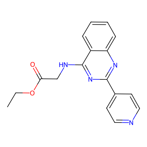 ethyl N-[2-(pyridin-4-yl)quinazolin-4-yl]glycinate structure