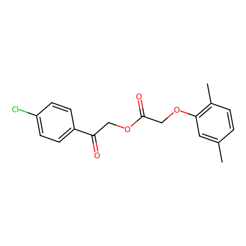2-(4-Chlorophenyl)-2-oxoethyl (2,5-dimethylphenoxy)acetate structure