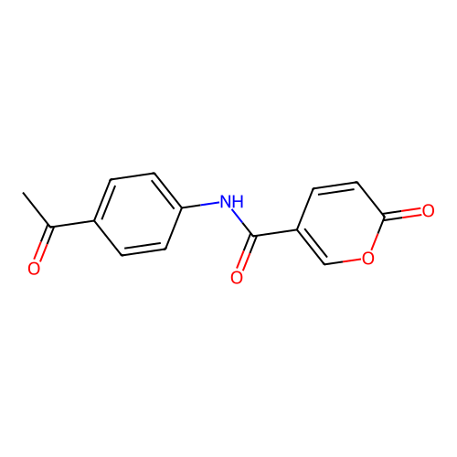 N-(4-Acetylphenyl)-2-oxo-2H-pyran-5-carboxamide structure