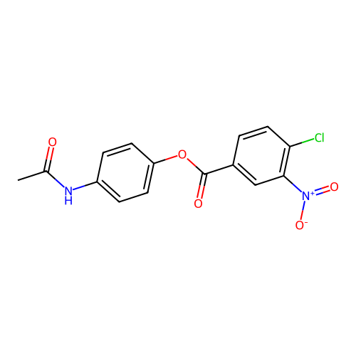 (4-Acetamidophenyl) 4-chloro-3-nitrobenzoate structure