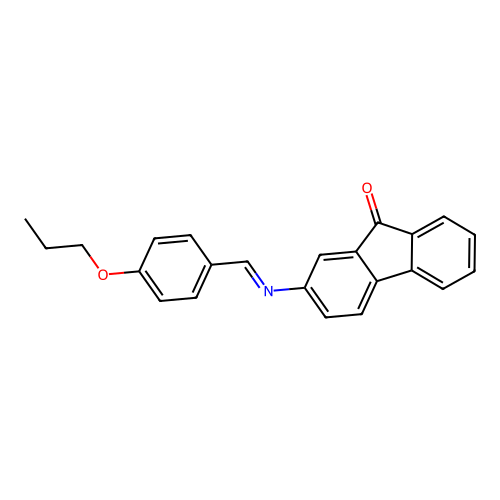 2-[(4-Propoxyphenyl)methylideneamino]fluoren-9-one structure