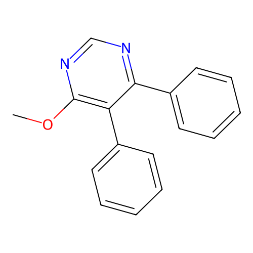 5,6-Diphenyl-4-pyrimidinyl methyl ether structure